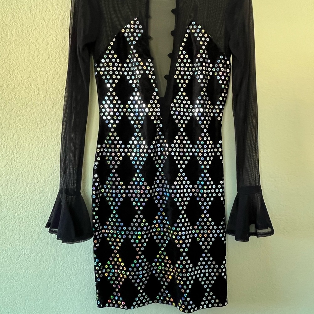 Black sequin dress
